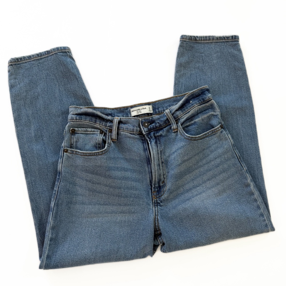 Abercrombie & Fitch Jeans Womens 27 4 Short Mom High Rise Straight - Picture 2 of 6